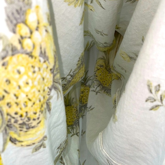 Tahari Pineapple Linen Blend Vintage Straples Midi  Dress - Picture 14 of 16